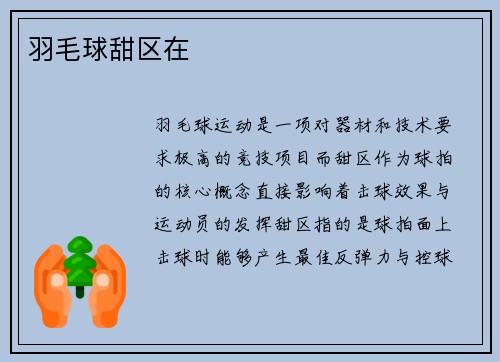 羽毛球甜区在